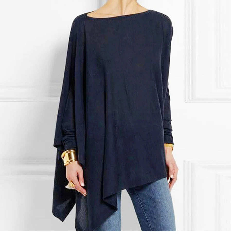 Cotton Irregular Women Blouses Shirt 2022 Autumn Female Solid Pullover Tops Casual O Neck Long Sleeve Blouse Ladies Tunic Blusas