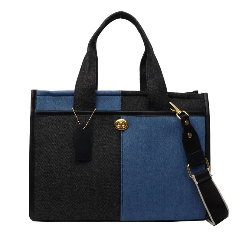 Women's Denim Shoulder  Tote Handbag.