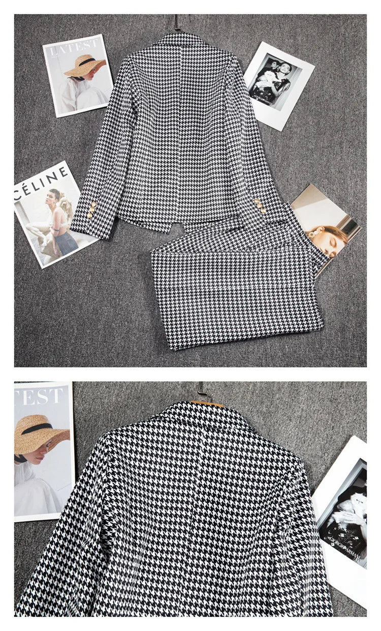 Women's Autumn Blazers New Solid Fashion Casual Suit Short Jacket Golden Button Lady Suit Comfortable Commuting Long-sleeved Top