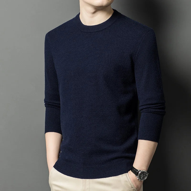 Men's Knitted Cotton Sweater/Fleece