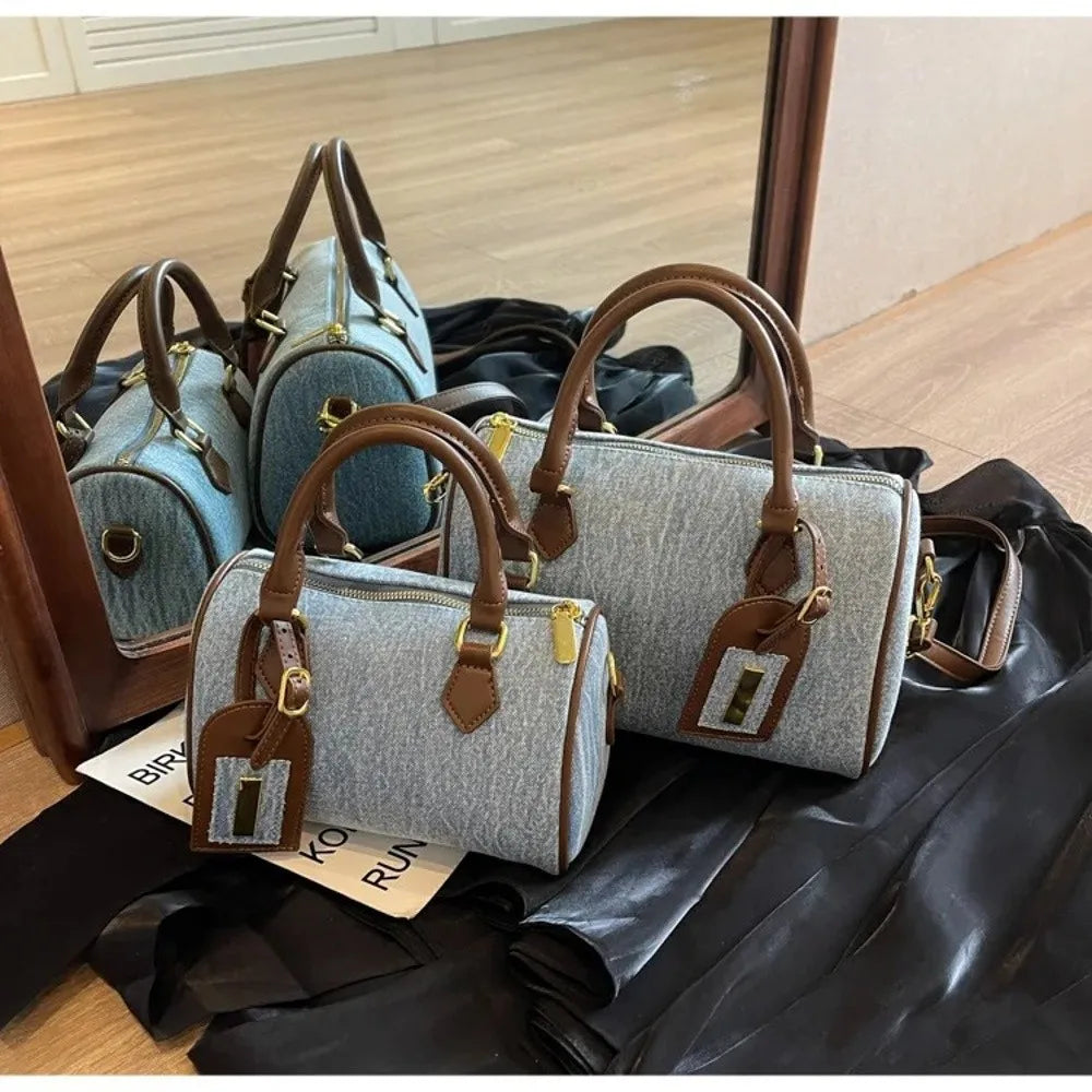 Denim Crossbody Handbag