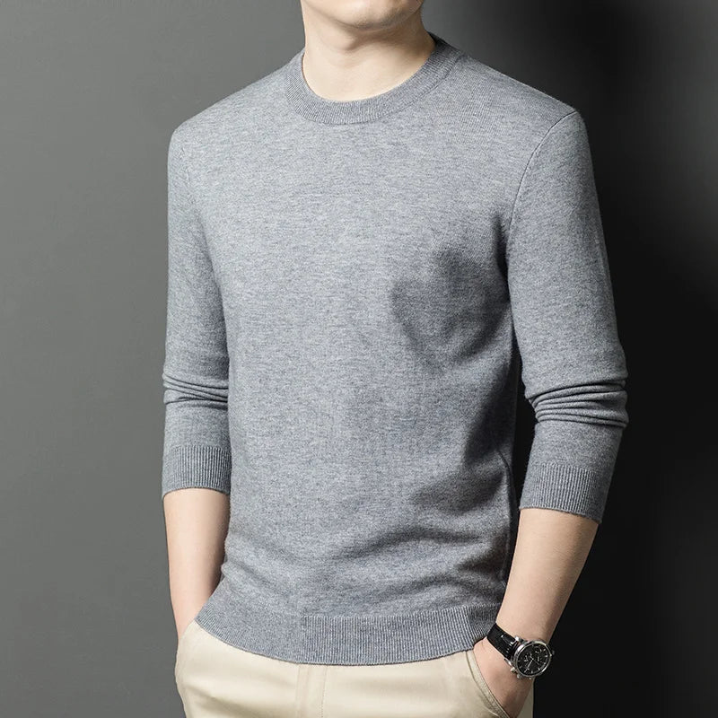 Men's Knitted Cotton Sweater/Fleece