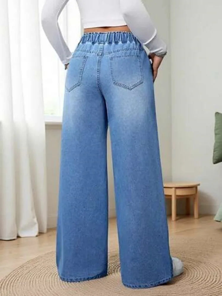 Drawstring Boyfriend Jeans for women.