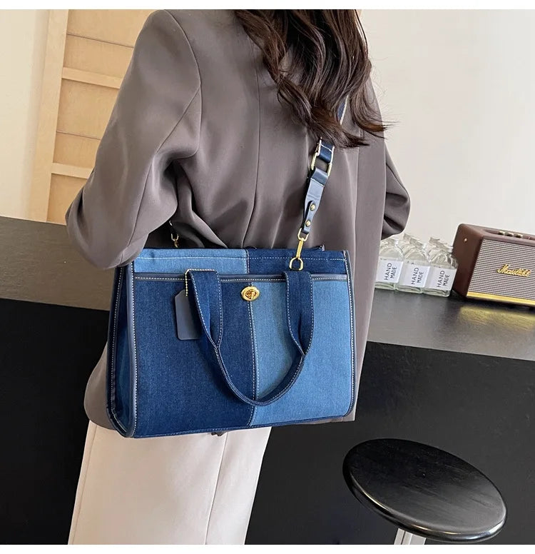 Women's Denim Shoulder Handbag.