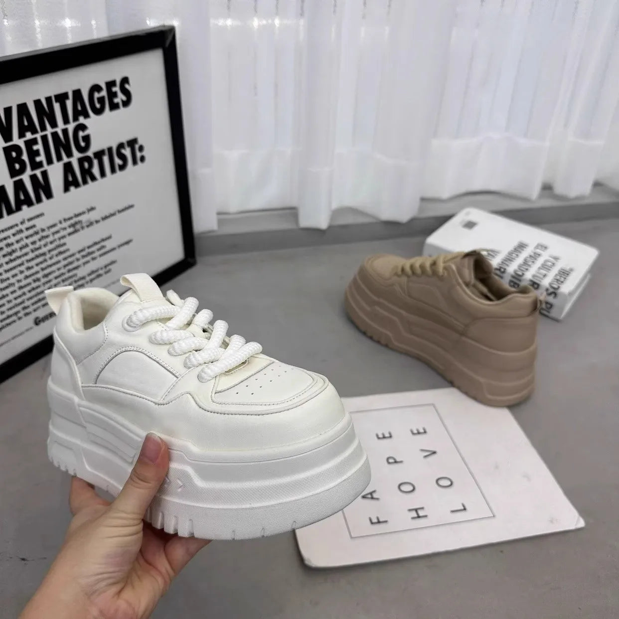 Ladies Chunky  Platform Dad Sneakers