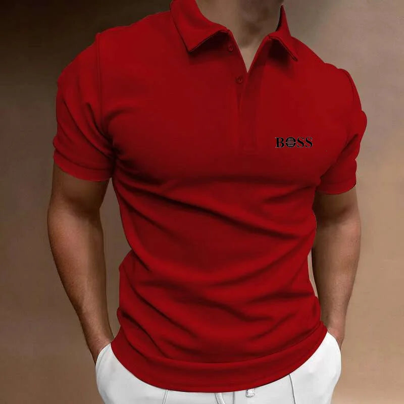 2024 Golf High Quality Luxury Men's Business Polo Shirt Printed Summer Outdoor Fitness Jogging Quick Drying T-Shirt
