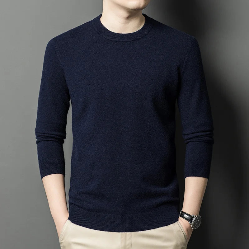 Men's Knitted Cotton Sweater/Fleece