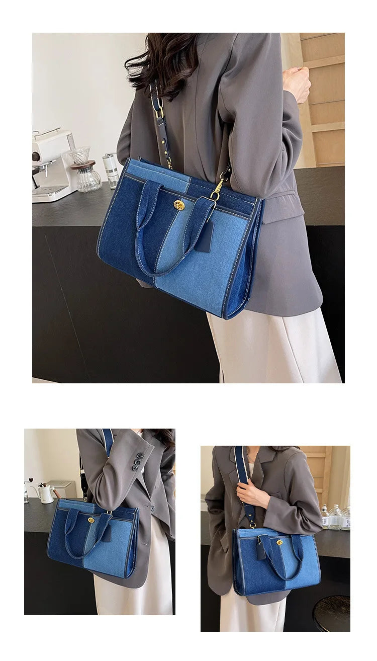 Women's Denim Shoulder Handbag.