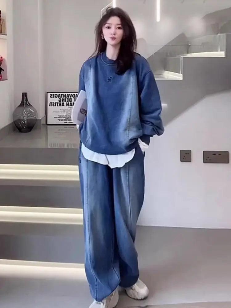 Ladies Two-Piece Denim Set