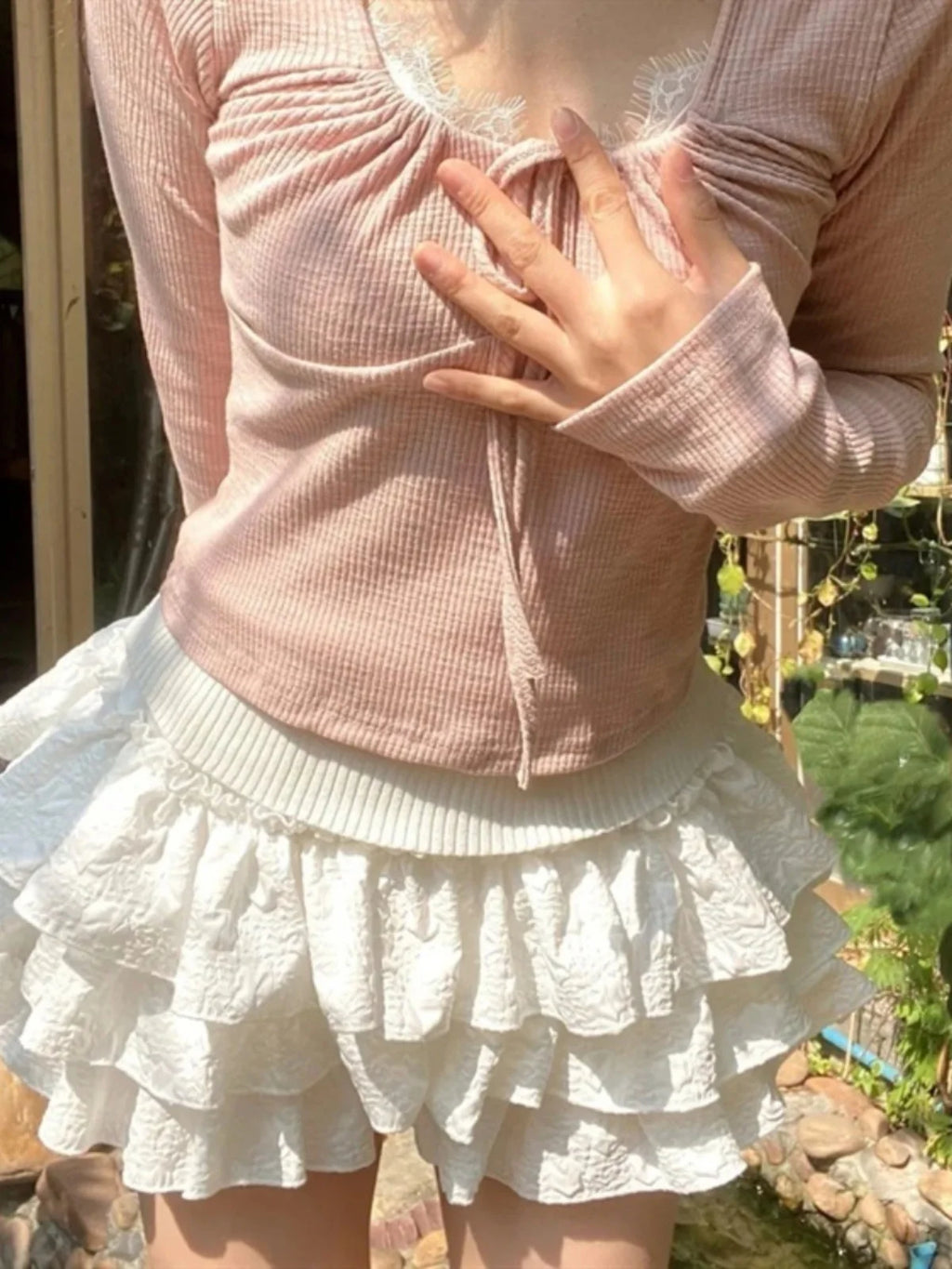Women Bubble  Mini Hem Skirt