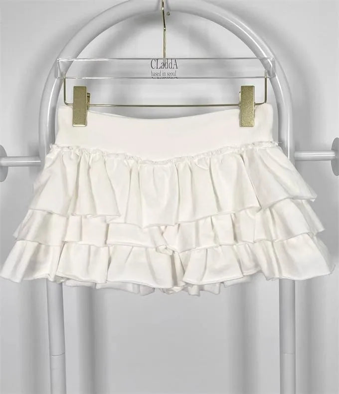 Ruffle Mini Skirt | High Waist Layered Cake Skirt Y2K Ballet Style