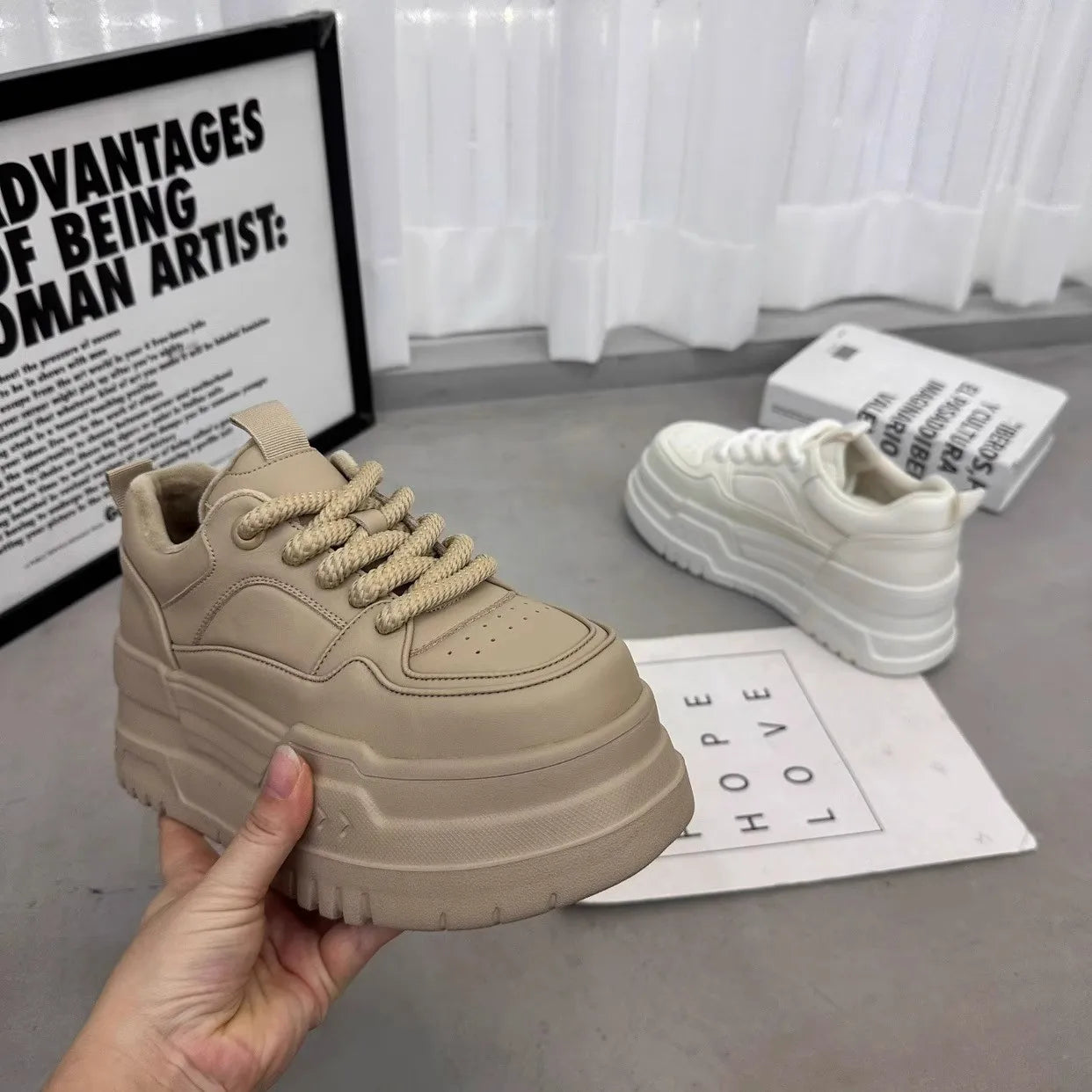 Ladies Chunky  Platform Dad Sneakers