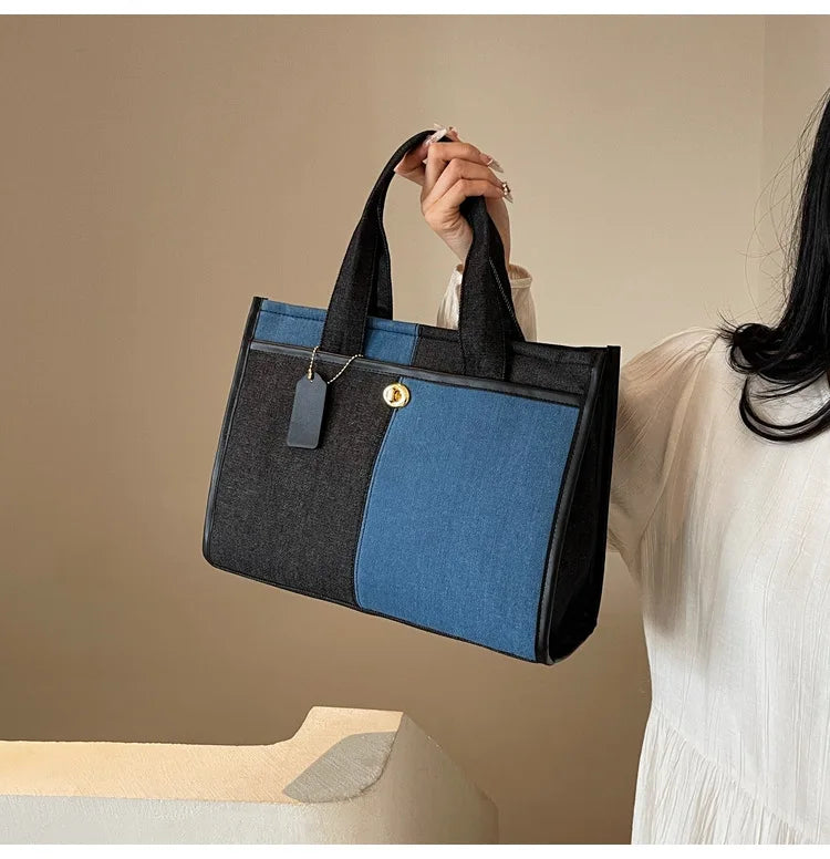 Women's Denim Shoulder  Tote Handbag.