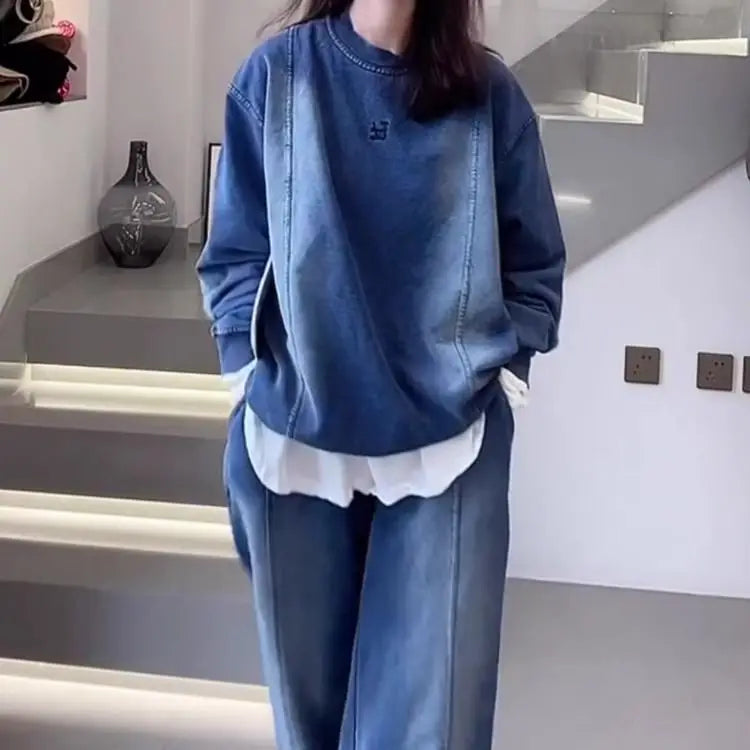 Ladies Two-Piece Denim Set
