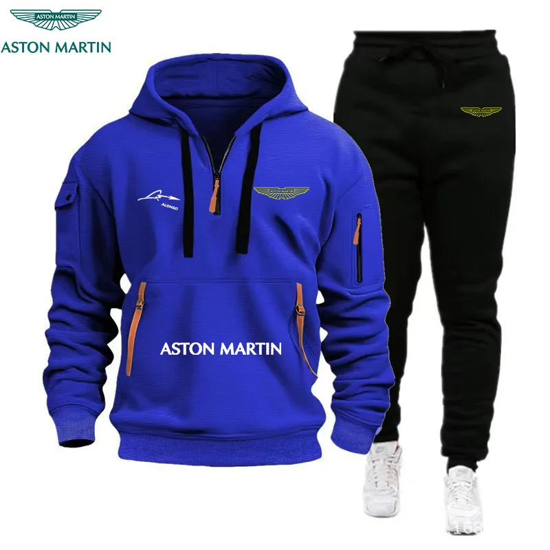 Aston Martin 2026 Hoodie And Pants Set Warm Casual Stylish Two-Piece Outdoor Autumn Winter Cold-Resistant