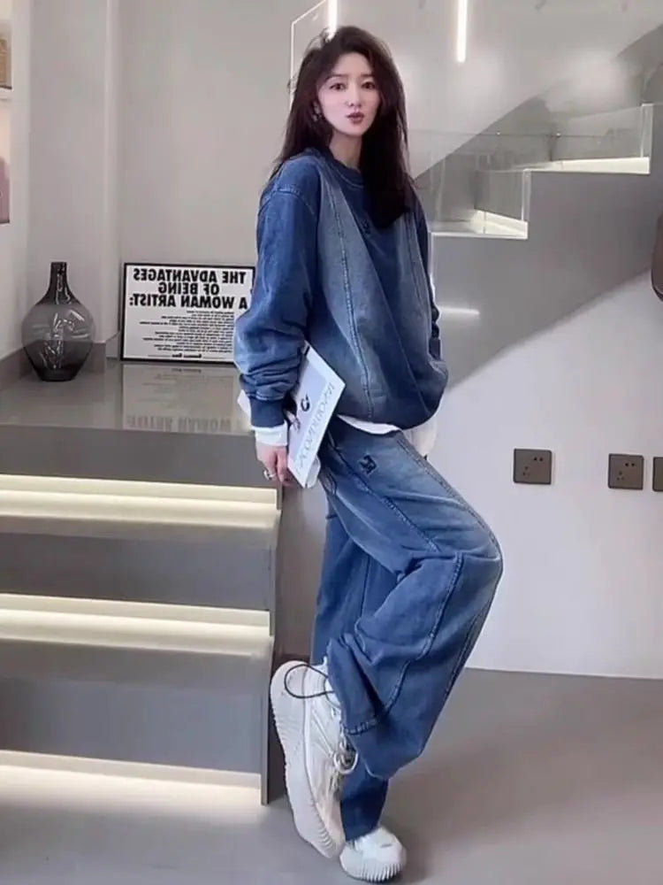Ladies Two-Piece Denim Set