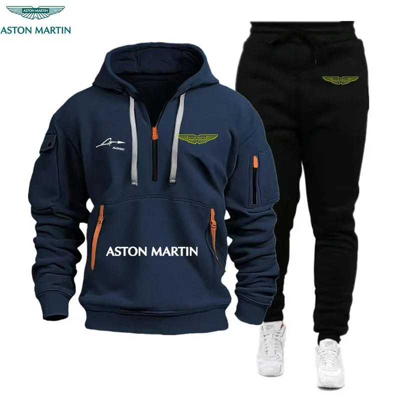 Aston Martin 2026 Hoodie And Pants Set Warm Casual Stylish Two-Piece Outdoor Autumn Winter Cold-Resistant