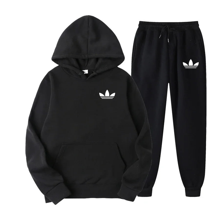 2025 New Men's Fashion Casual Tracksuits Outdoor Jogging Hooded Sets Sports Luxury Hoodie + Pants Suit Clothing