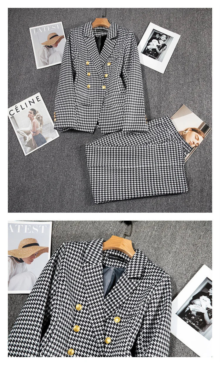 Women's Autumn Blazers New Solid Fashion Casual Suit Short Jacket Golden Button Lady Suit Comfortable Commuting Long-sleeved Top