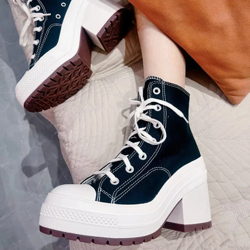 Platform High Top Heel   Sneakers