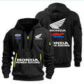 Honda Racing Autumn and Winter Men's Multi-Pocket Zipper Hoodie Casual Sportswear and Loose Hoodie Long Sleeve Top