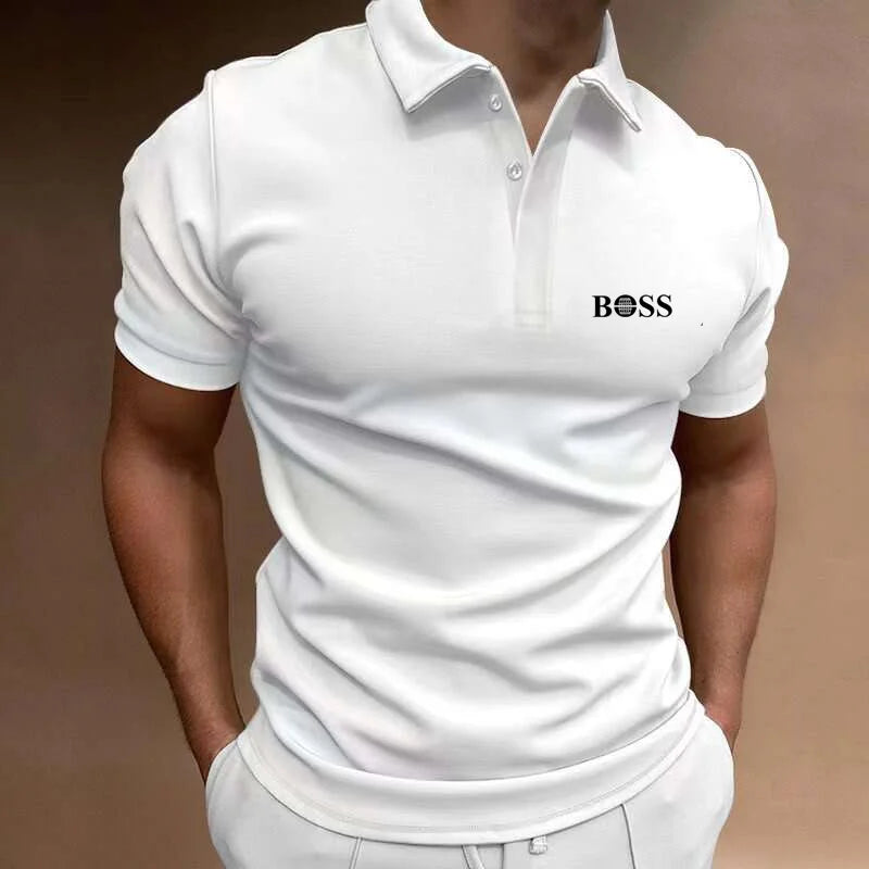 2024 Golf High Quality Luxury Men's Business Polo Shirt Printed Summer Outdoor Fitness Jogging Quick Drying T-Shirt