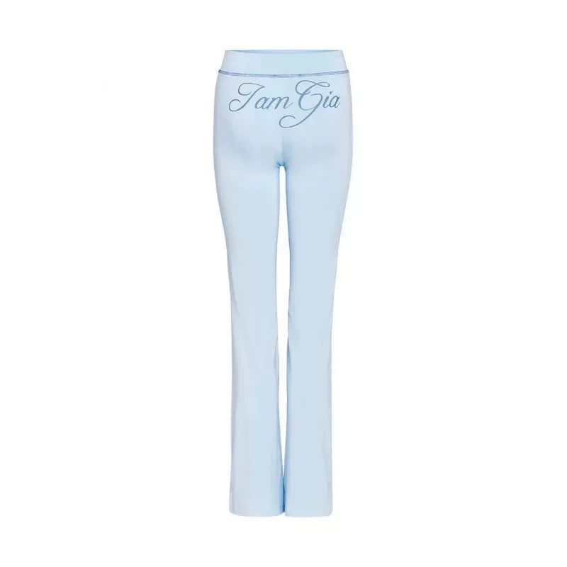 Gia long sleeve high spring top & low waist micro flared pants