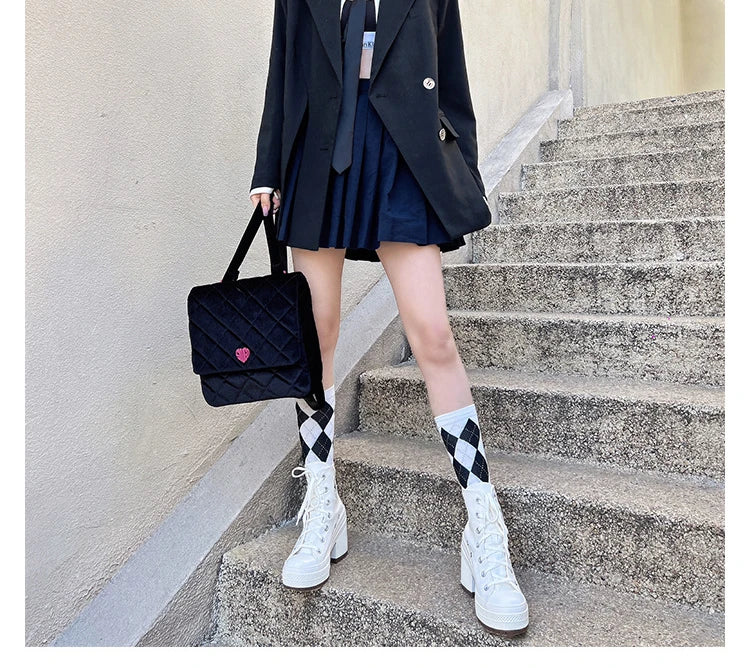 Platform High Top Heel   Sneakers