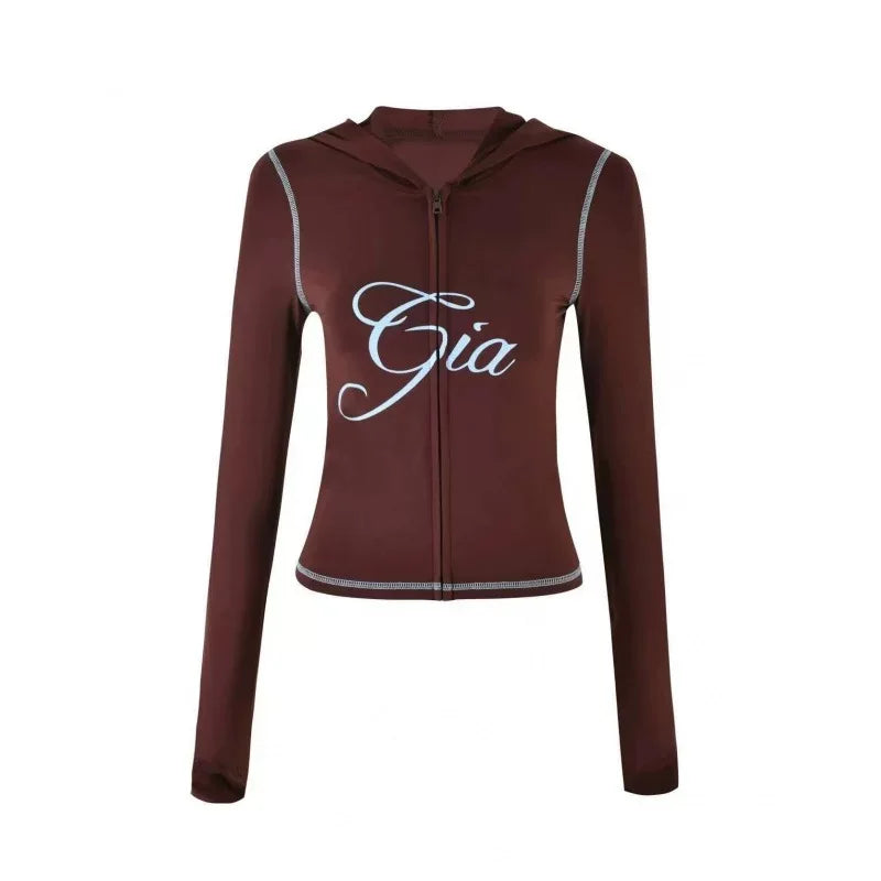 Gia long sleeve high spring top & low waist micro flared pants
