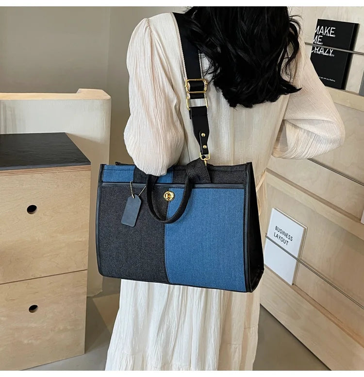 Women's Denim Shoulder Handbag.