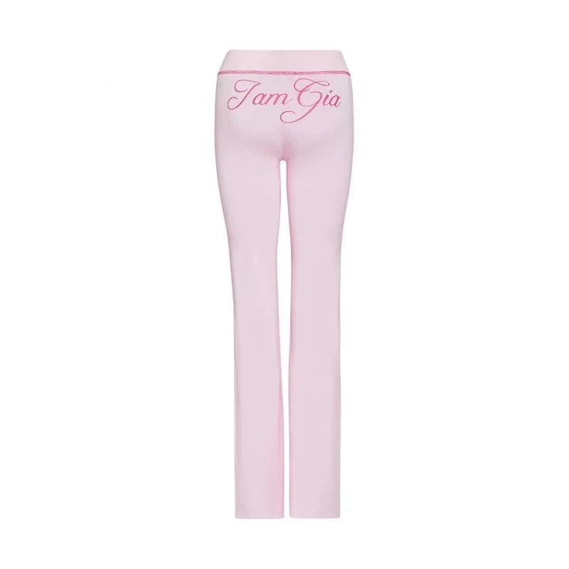 Gia long sleeve high spring top & low waist micro flared pants