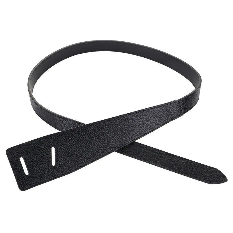 Versatile Genuine Leather Belt - Vintage Knotted Design, Ideal for Business & Casual Chic, Comfortable Average Size