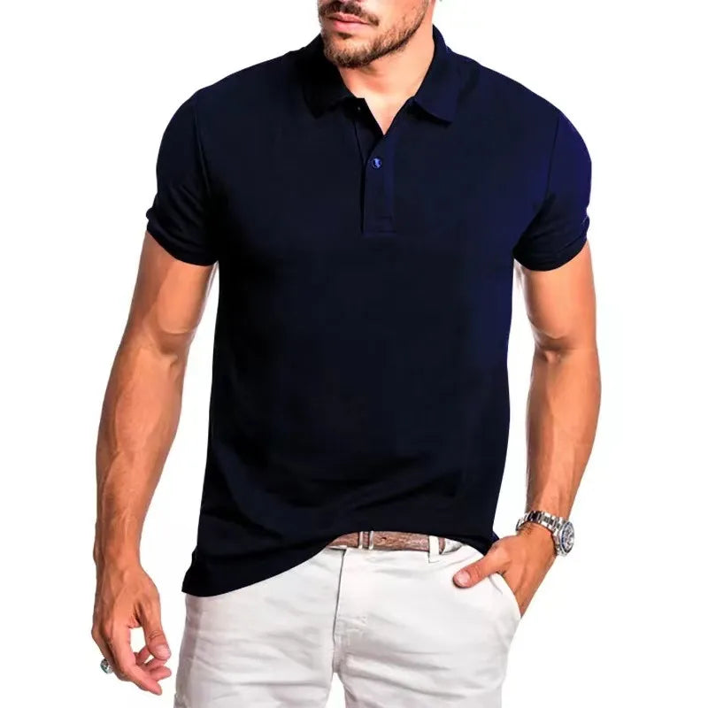 2024 Golf High Quality Luxury Men's Business Polo Shirt Printed Summer Outdoor Fitness Jogging Quick Drying T-Shirt