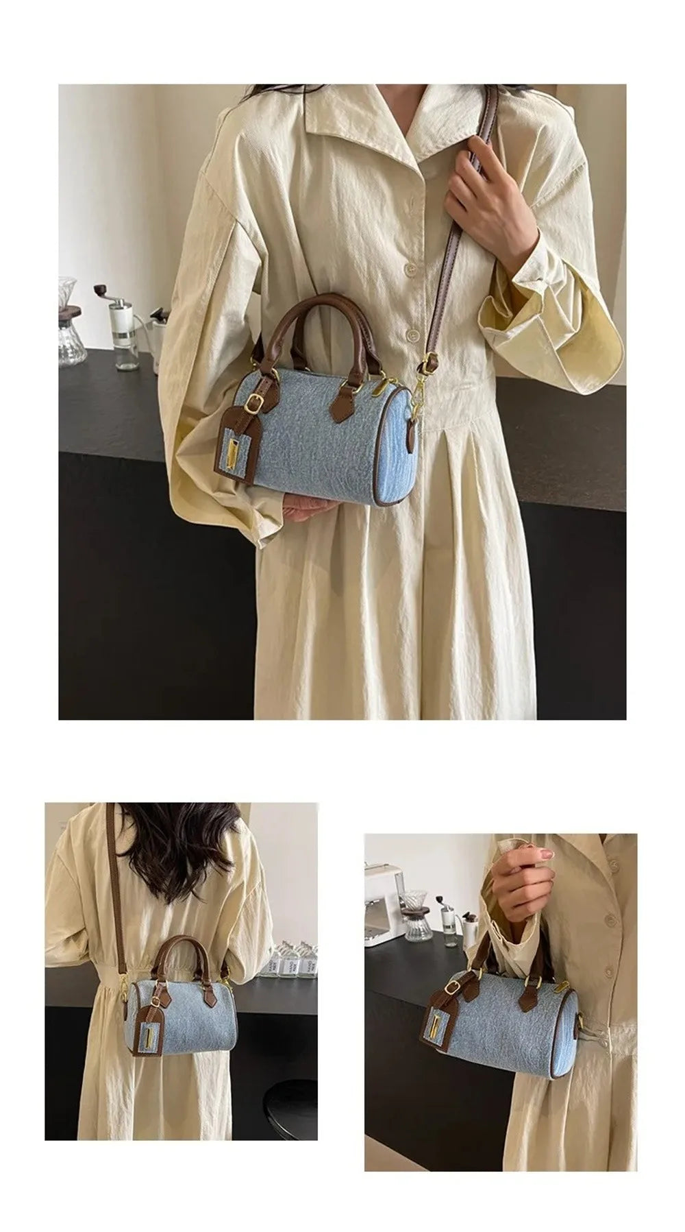 Denim Crossbody Handbag