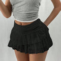 A-line Mini bubble lace skirt