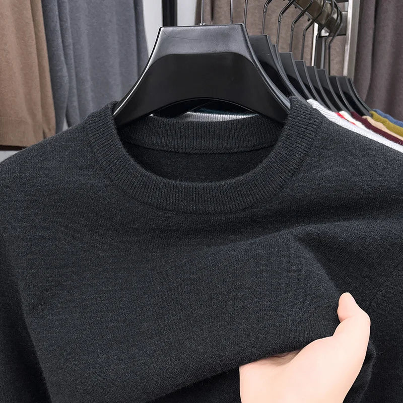 Men's Knitted Cotton Sweater/Fleece