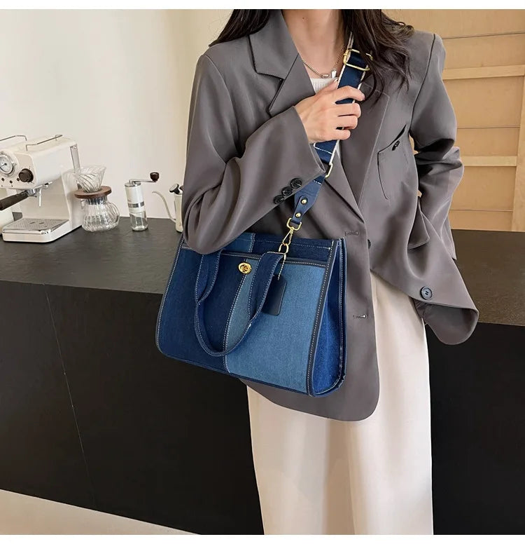 Women's Denim Shoulder Handbag.