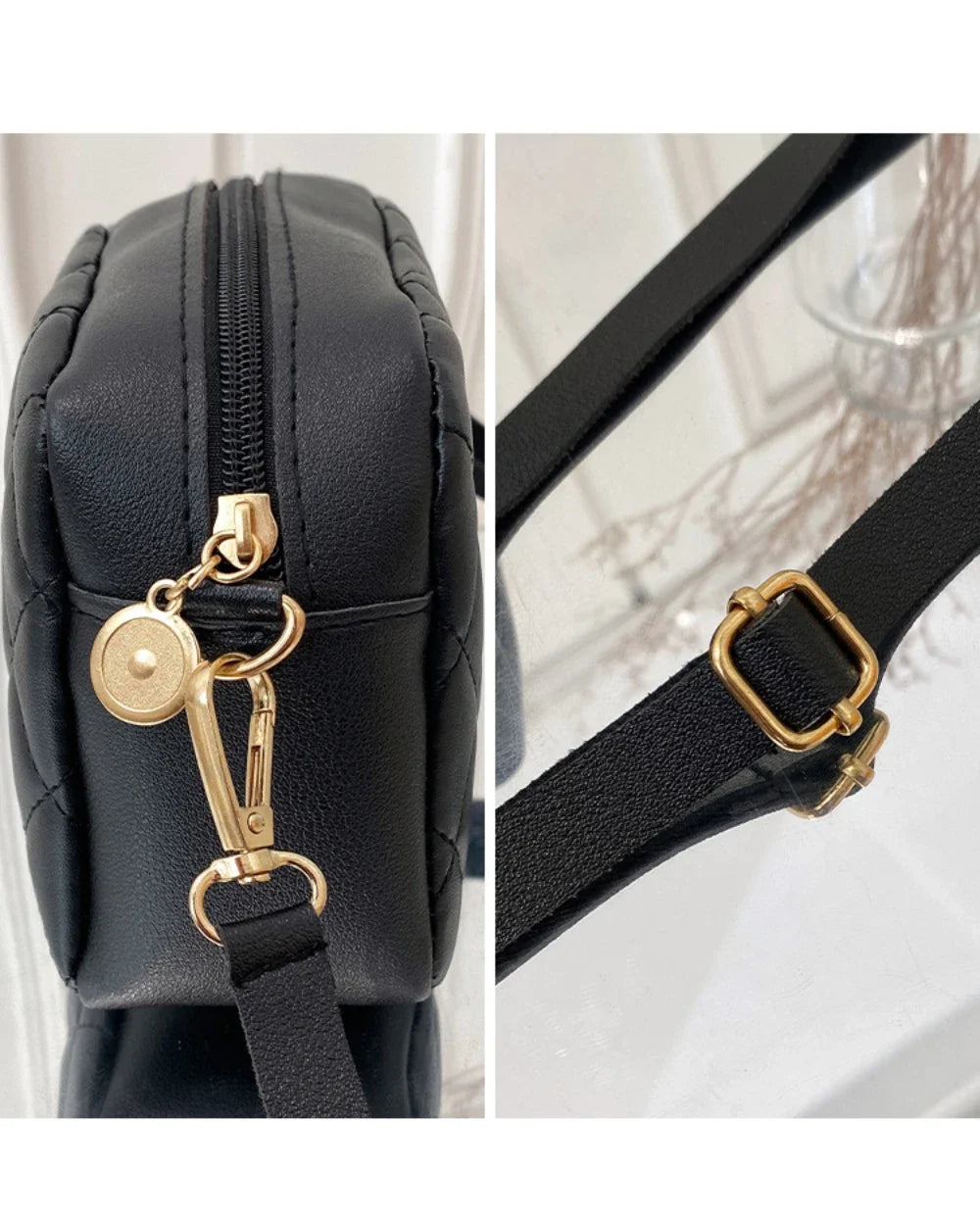 2025 tassel women's small crossbody bag trend diamond grid embroidery camera women's shoulder bag fashion chain crossbody bag
