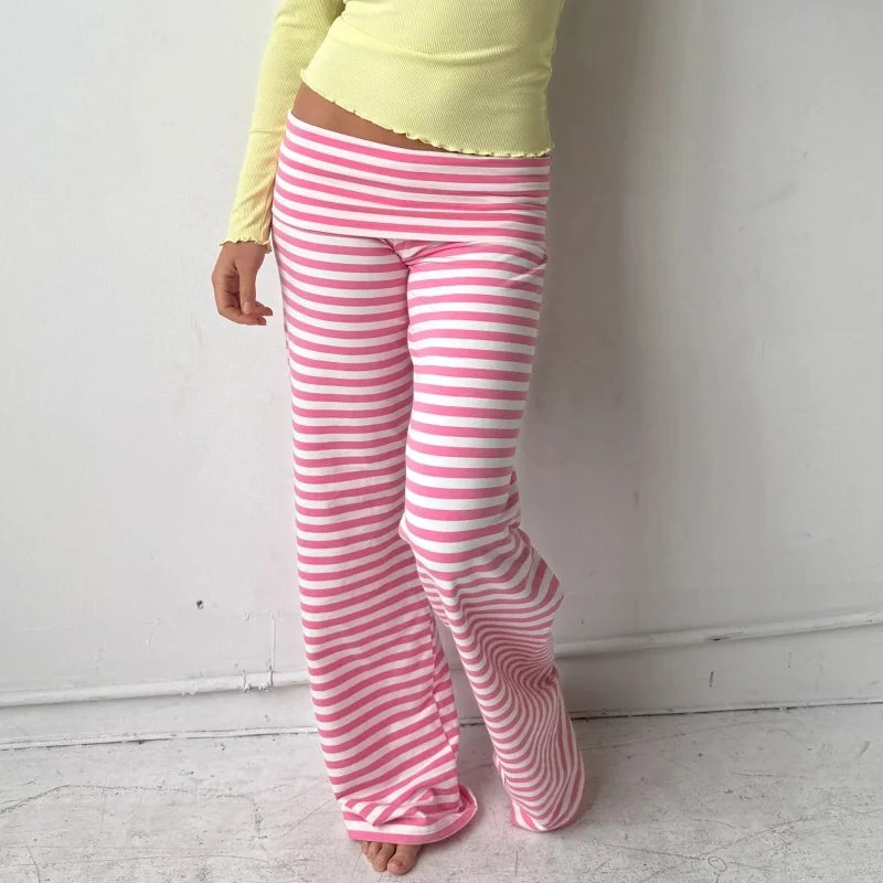 YSK Striped Flared pant