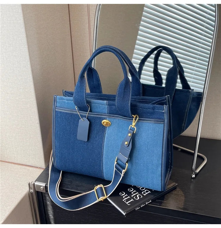Women's Denim Shoulder Handbag.