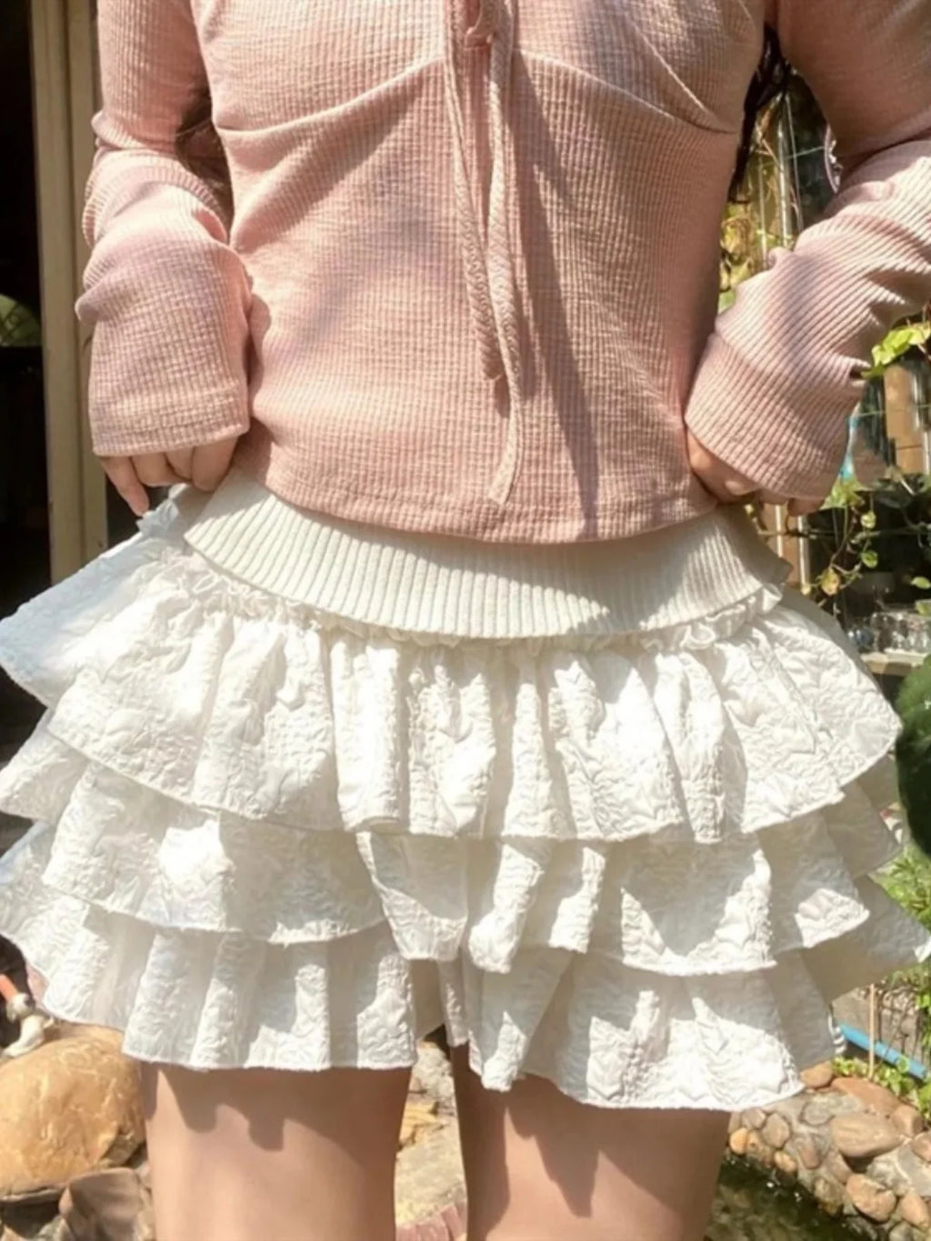 Women Bubble  Mini Hem Skirt