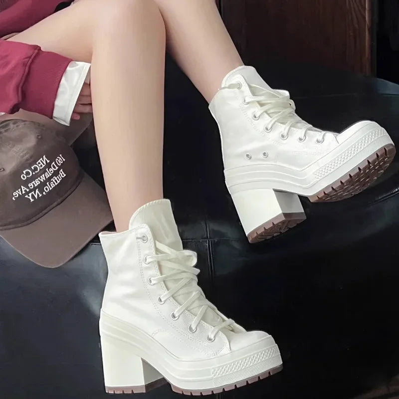 Platform High Top Heel   Sneakers