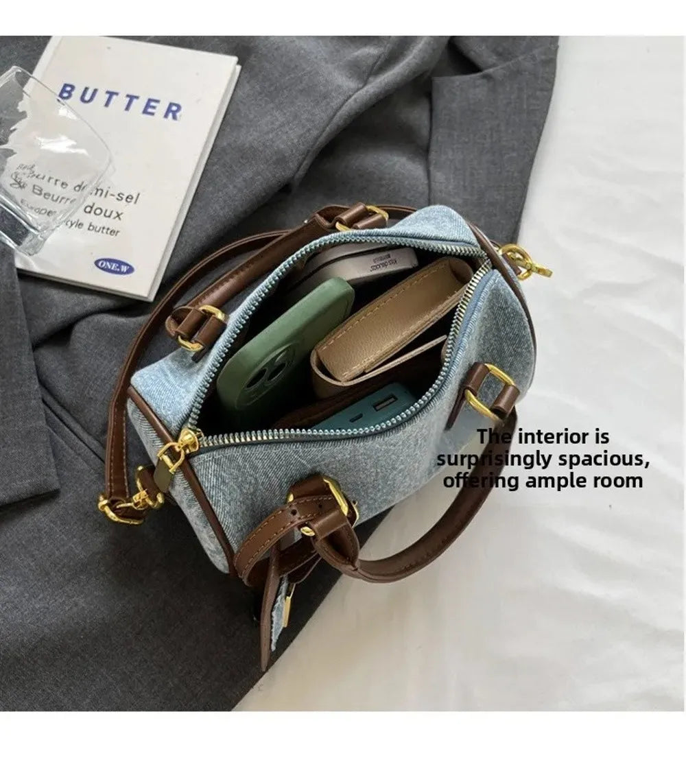 Denim Crossbody Handbag