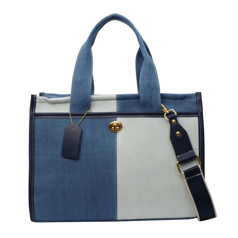 Women's Denim Shoulder  Tote Handbag.