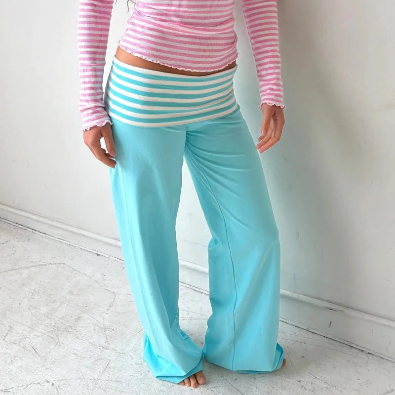 YSK Striped Flared pant