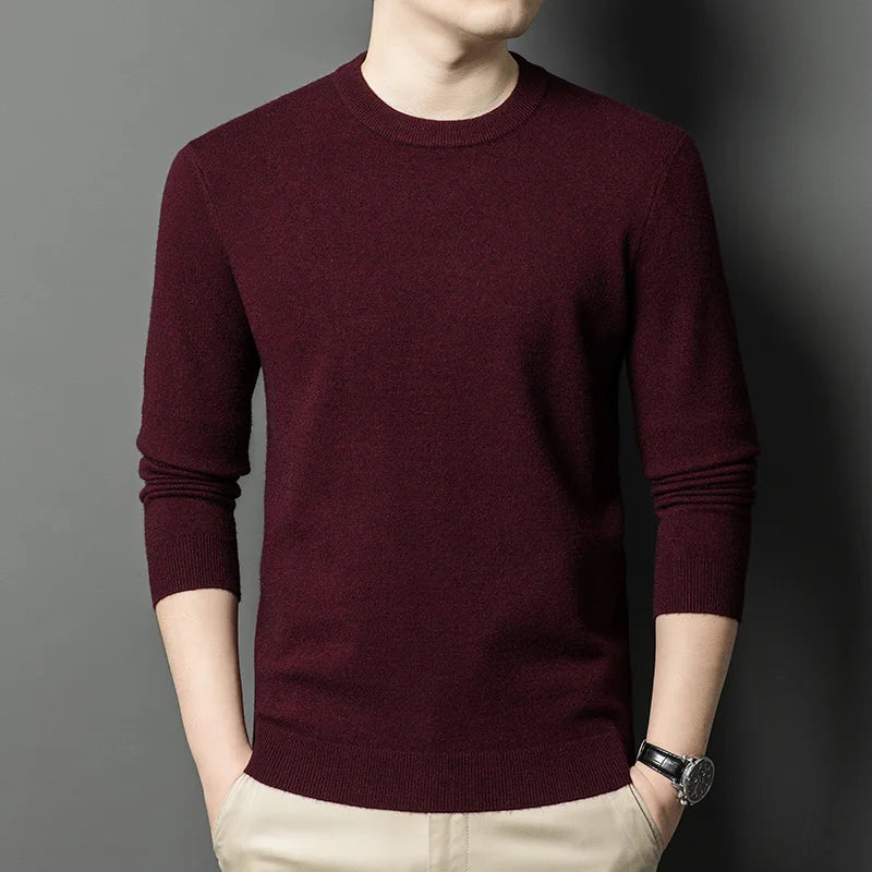 Men's Knitted Cotton Sweater/Fleece