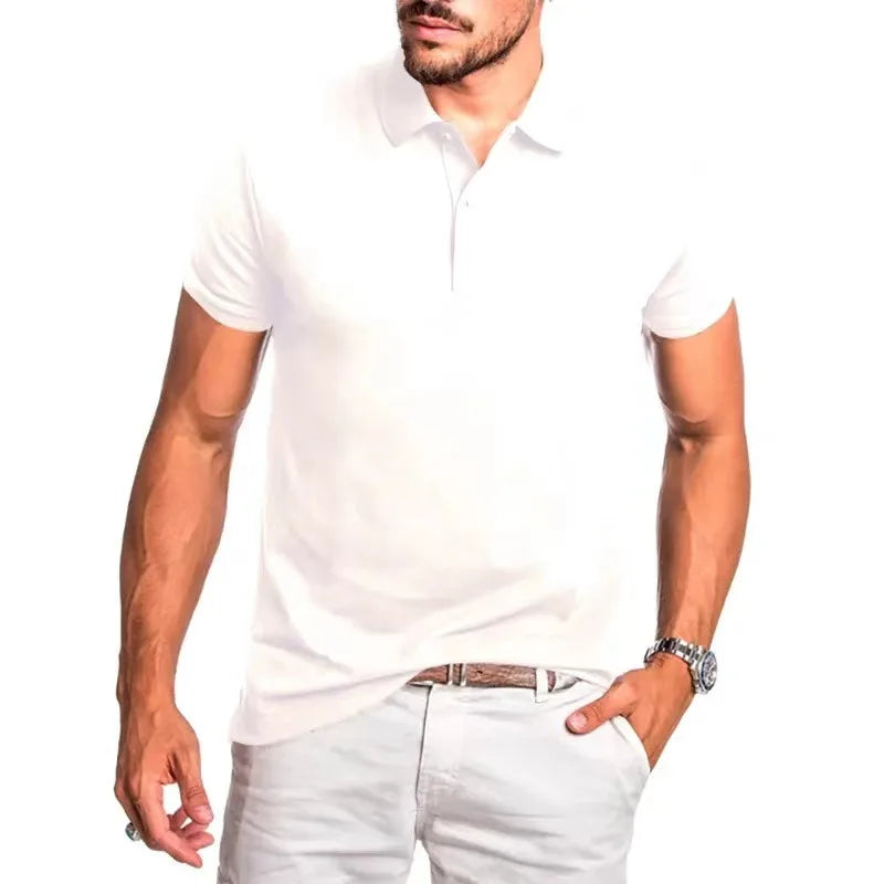 2024 Golf High Quality Luxury Men's Business Polo Shirt Printed Summer Outdoor Fitness Jogging Quick Drying T-Shirt