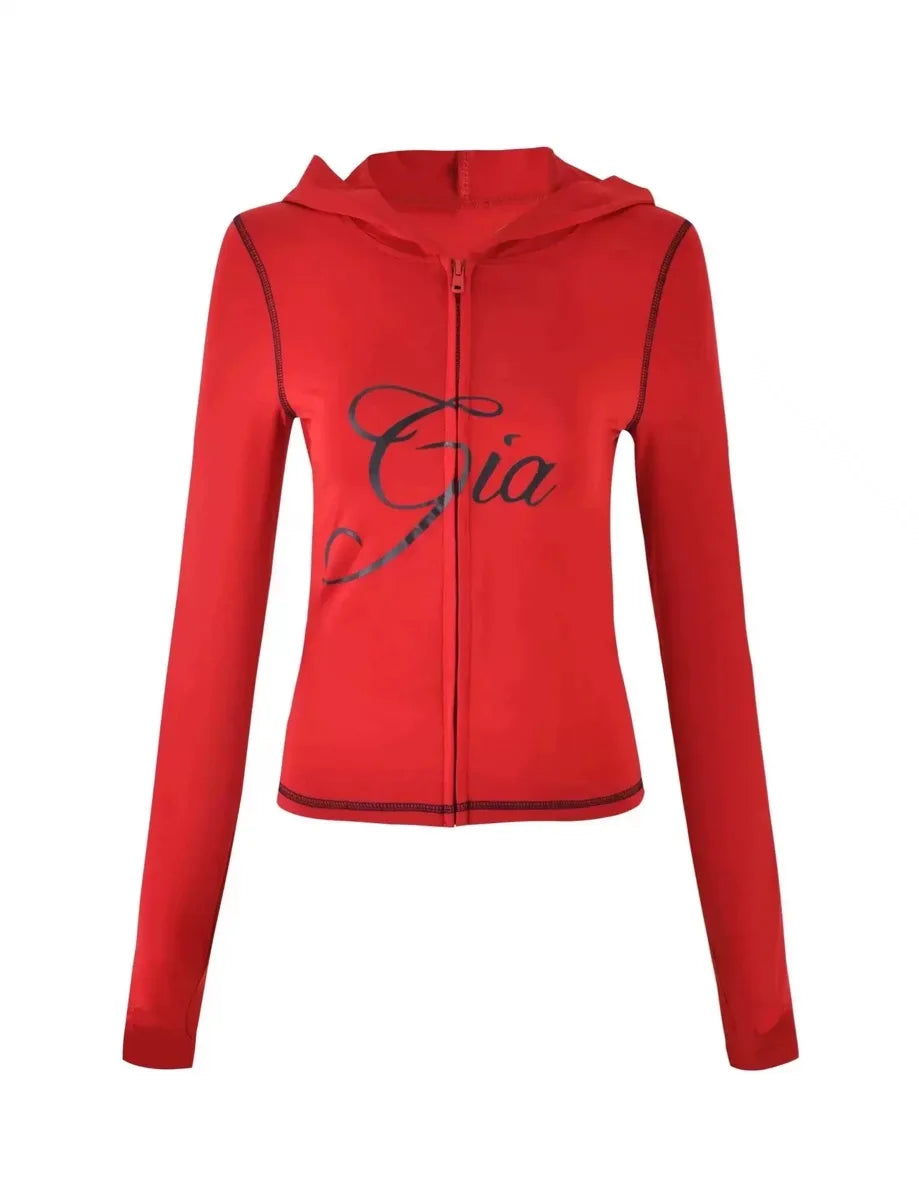 Gia long sleeve high spring top & low waist micro flared pants