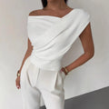 Summer Autumn Irregular Crop Tops Women Sleeveless Solid Y2K Short Tank Top Casual