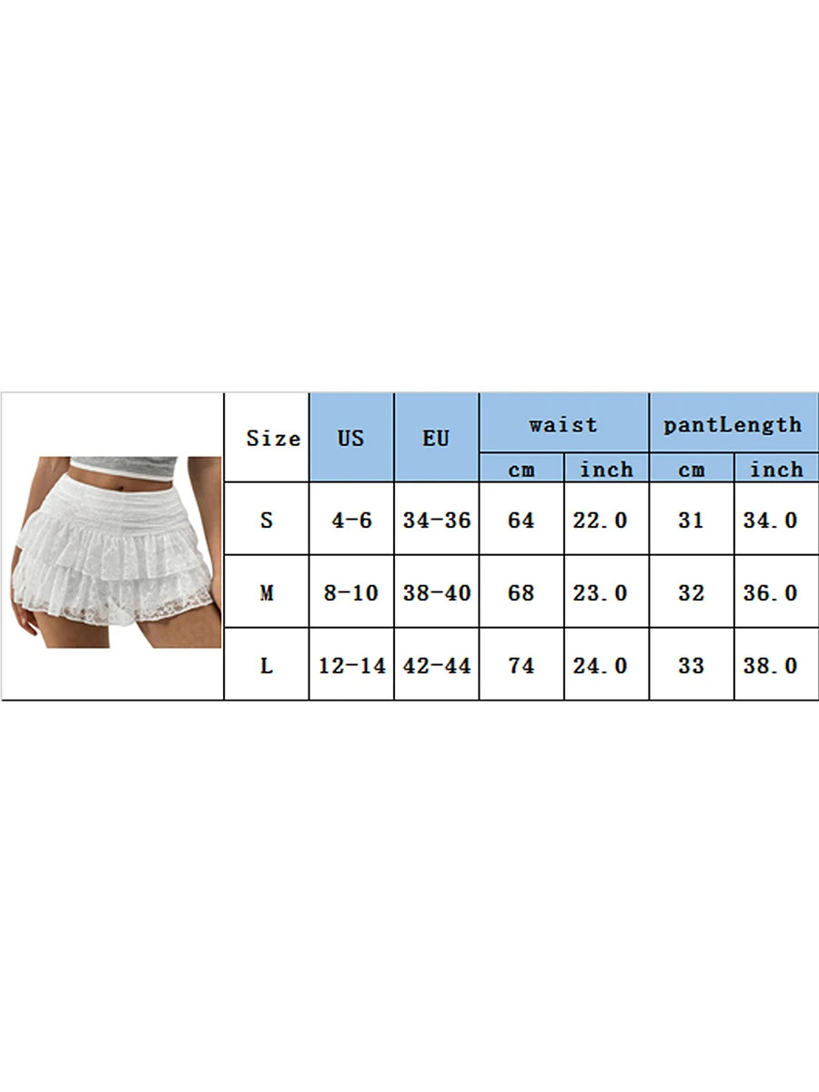 A-line Mini bubble lace skirt